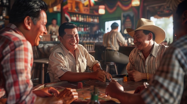 Free photo group of colombian male friends spending time together and having fun