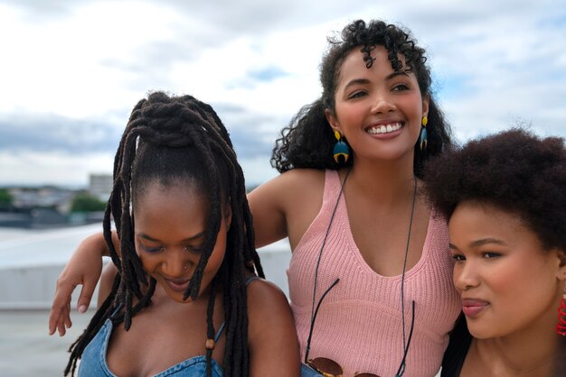 Group of female friends enjoying a day out together