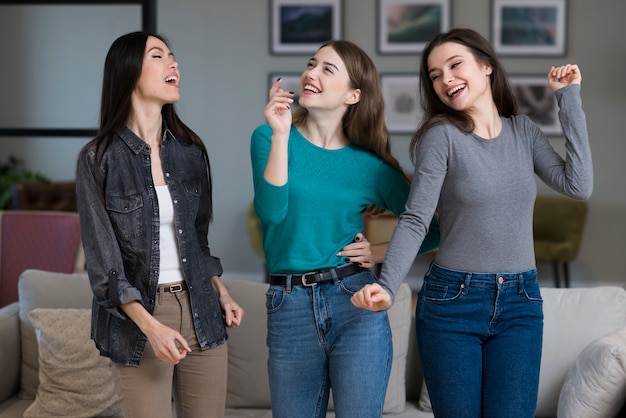 Group of female friends happy together