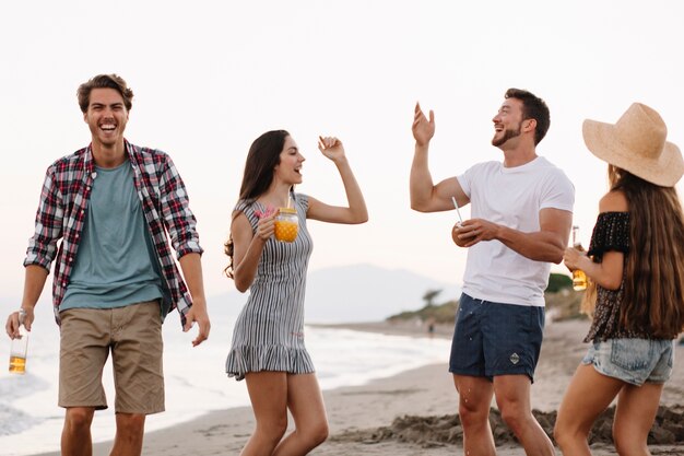 Group of friends at the beach