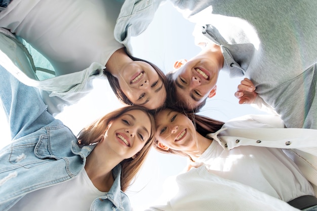 Group of friends spending quality time together