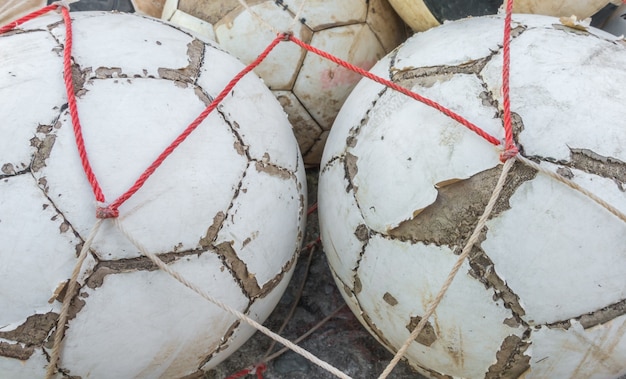 Free Photo group of old football .