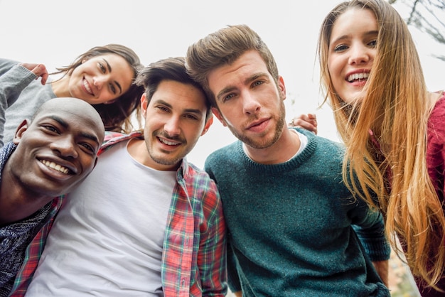 Group of people smiling