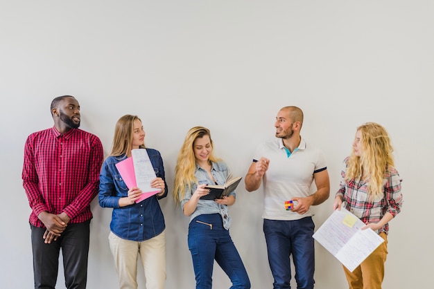 Group of students with notepads