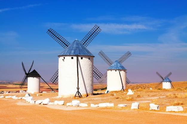 Free photo group of windmills