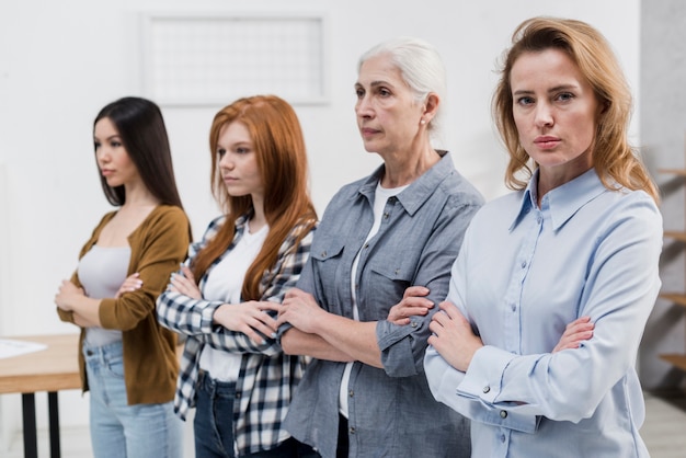 Group of women gathering together