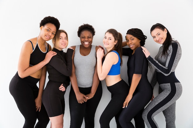 Group of women at gym for fitnes class