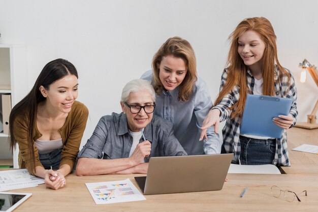 Group of women making plans together