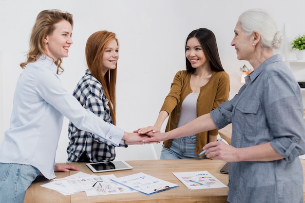 Group of women supporting each other