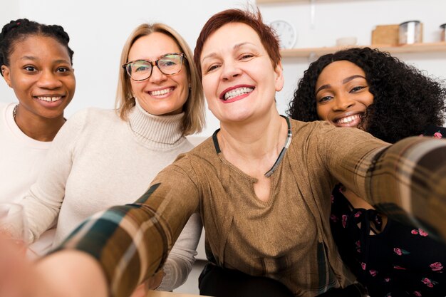 Group of women taking a selfie