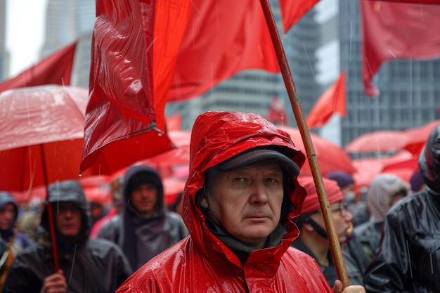 Free photo group of workers organizing protest