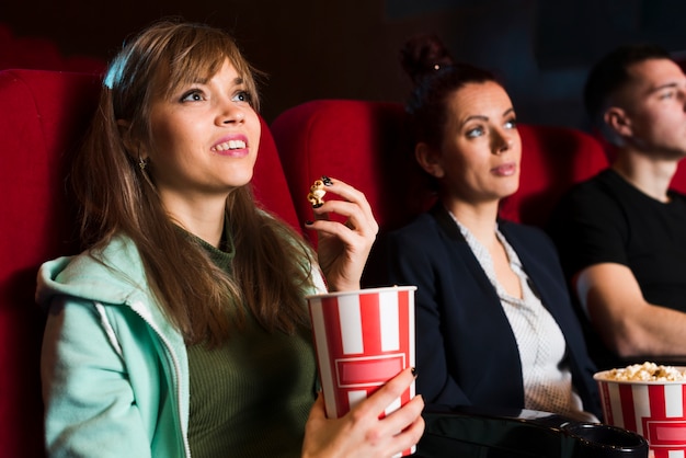 Group of young people in cinema