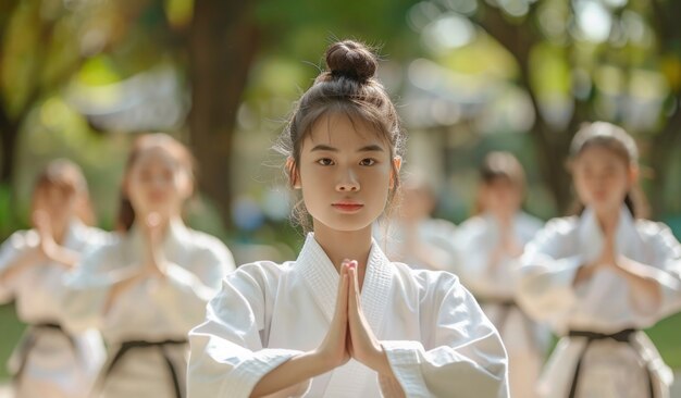 Free photo group of young teens celebrating world youth day by doing activities together