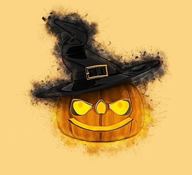 Free Photo grunge halloween pumpkin background