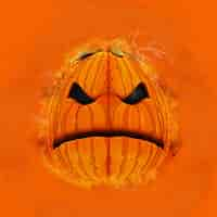 Free photo grunge halloween pumpkin