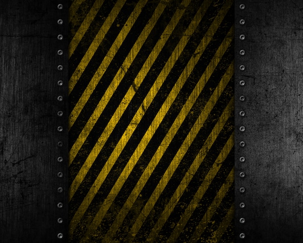 Free photo grunge metal background with yellow and black distressed texture