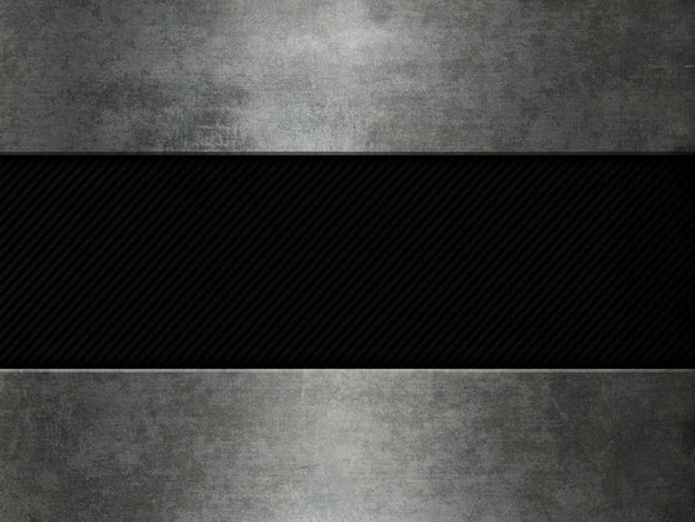 Free photo grunge metal and carbon fibre background