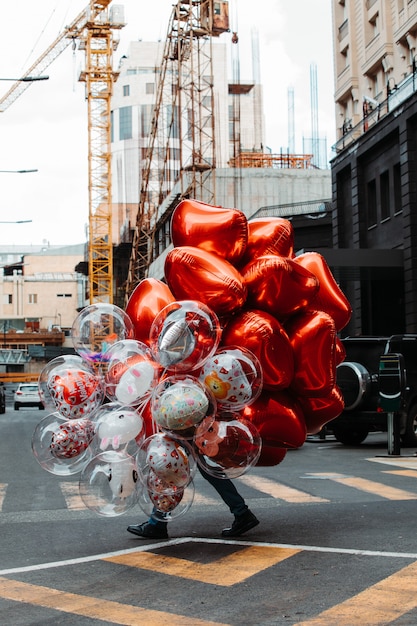 Guy with balloons