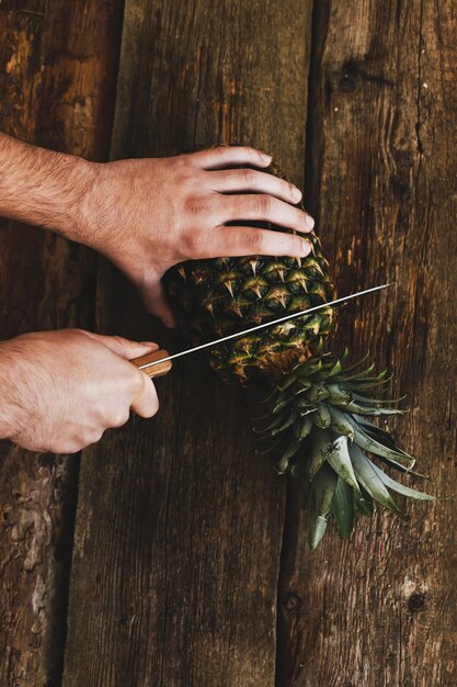 Guy with pineapple