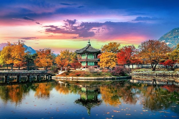 Gyeongbokgung Palace in autumn,South Korea.