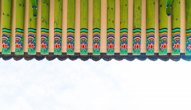 Gyeongbokgung Palace Beautiful Traditional Architecture in Seoul, Korea - Boost up color Processing