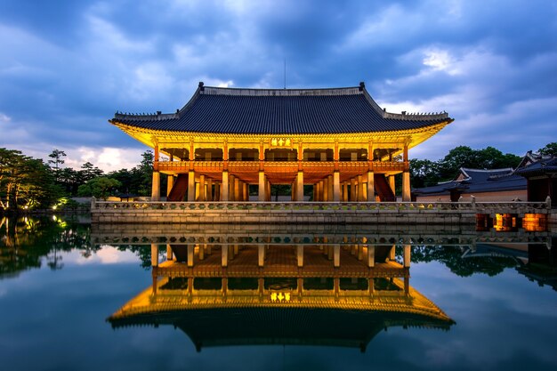 Gyeongbokgung Palace at night in seoul,Korea.