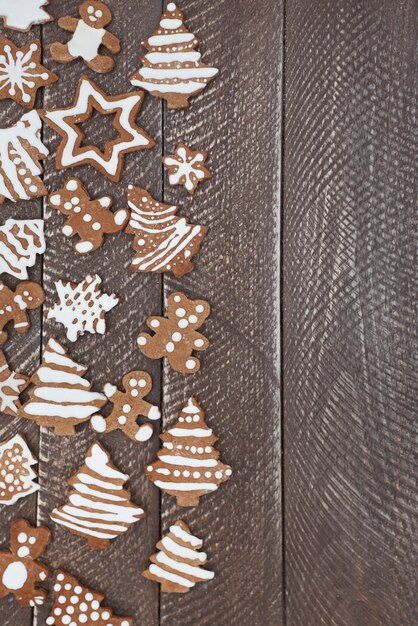 Half full table of ginger bread cookies