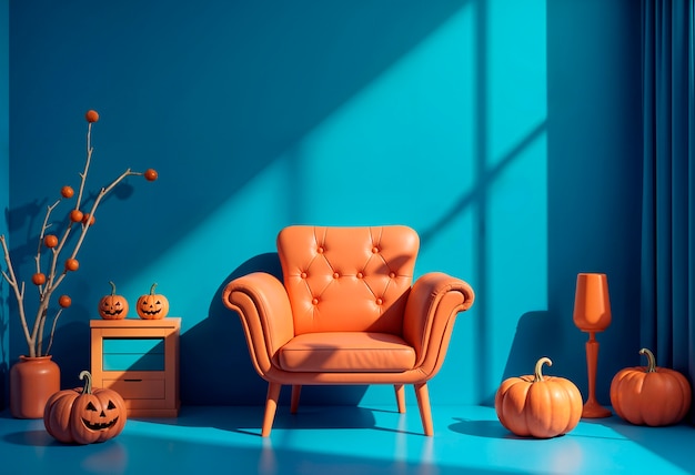 Free Photo halloween 3d interior background