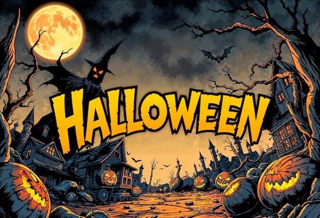 Free photo halloween background illustration