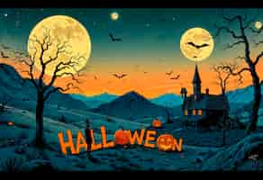 Free photo halloween background illustration