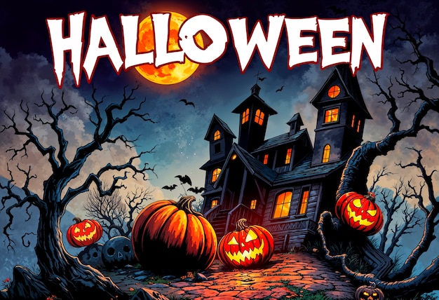 Free Photo halloween background illustration