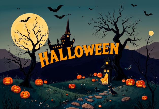 Free Photo halloween background illustration