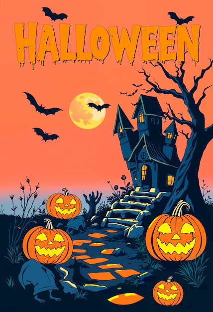 Free photo halloween background illustration