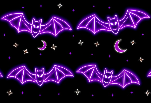 Free Photo halloween bat pattern design illsutration