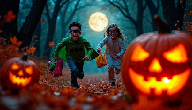 Free photo halloween celebration outdoors