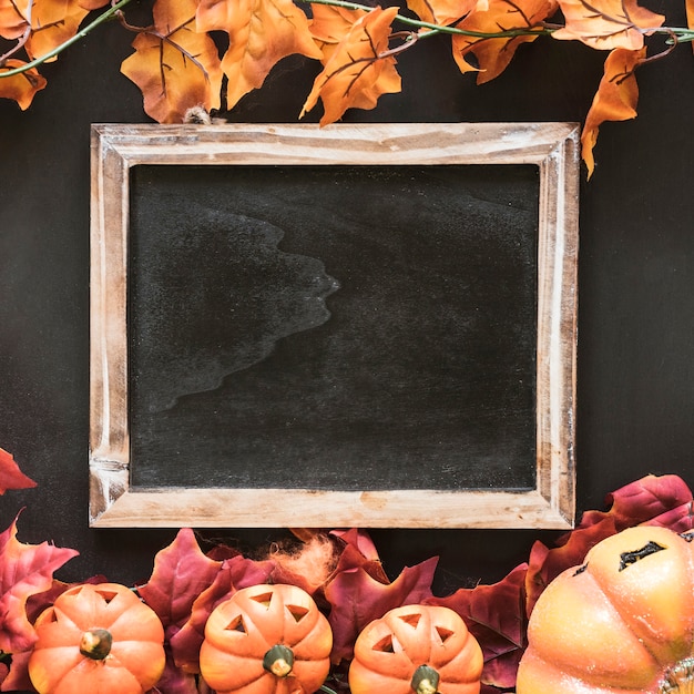 Halloween decoration with blank slate