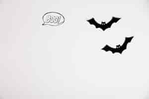 Free photo halloween decorative bats made of paper