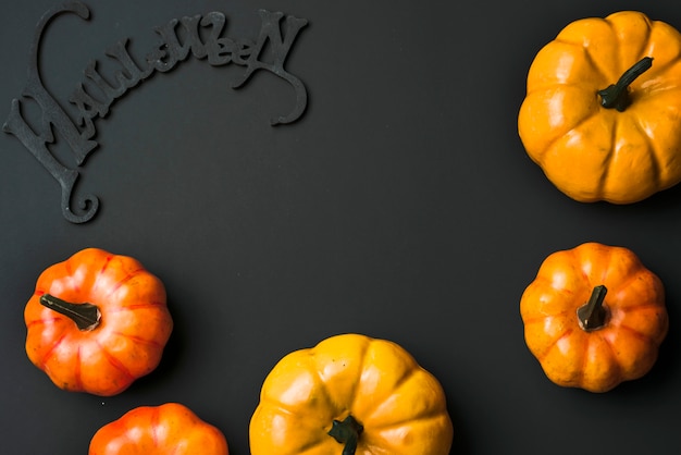 Free Photo halloween fresh pumpkins 