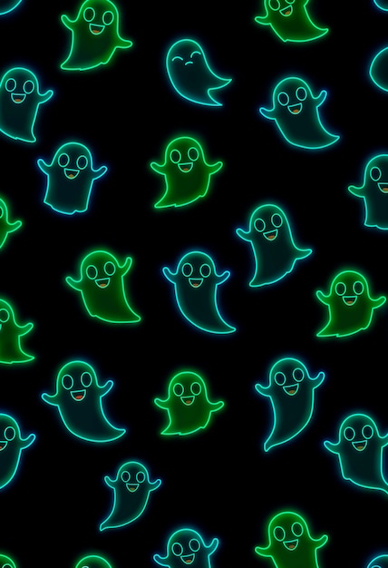 Halloween ghost pattern illustration