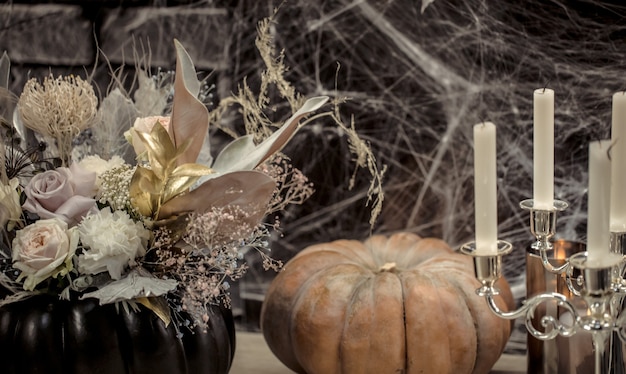 Halloween gothic decor elements