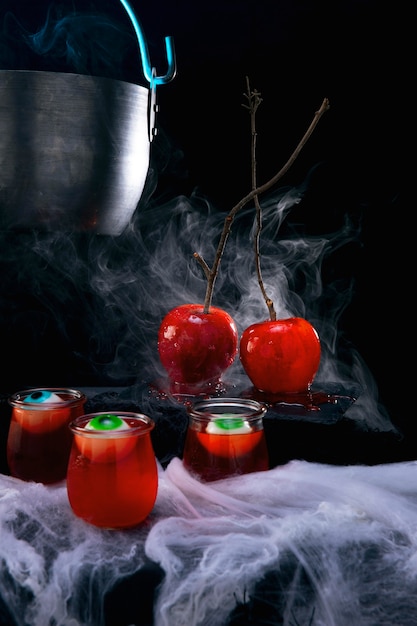 Free photo halloween party food arrangement