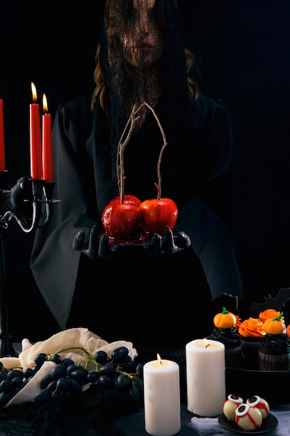 Halloween party food assortment