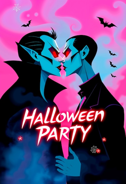 Free photo halloween party illustration poster