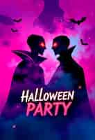 Free photo halloween party illustration poster