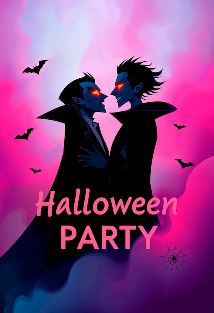 Free Photo halloween party illustration poster