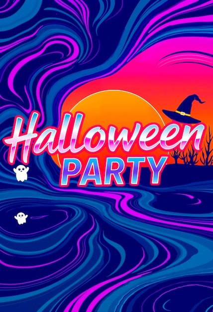 Free photo halloween party illustration poster