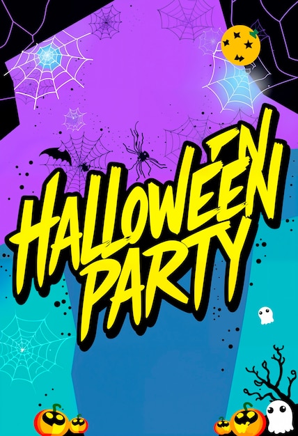 Free photo halloween party illustration poster