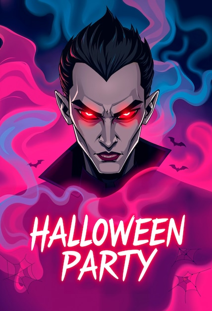 Free photo halloween party illustration poster