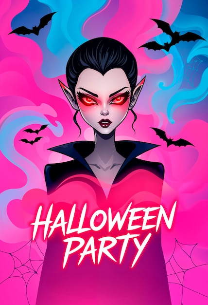 Free Photo halloween party illustration poster