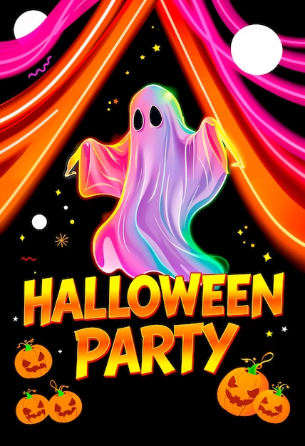 Free Photo halloween party illustration poster